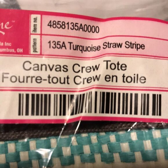 NWT Thirty-one Canvas Crew Tote - Picture 3 of 3